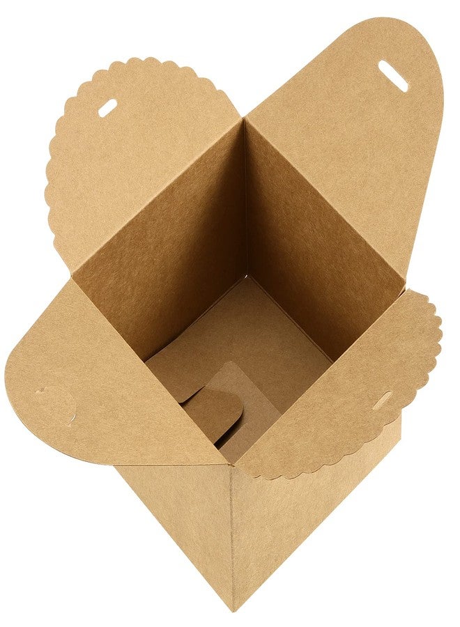 مجموعة سينجون من 50 علبة هدايا بنية اللون بغطاء، مقاس 4.7 × 4.7 × 3.5 بوصة، مع علب تغليف هدايا من ورق كرافت و50 شريطًا، علب هدايا فارغة مزخرفة من ورق كرافت، مثالية لطلبات وصيفات الشرف، وحفلات أعياد الميلاد، وحفلات الزفاف. - Image 4